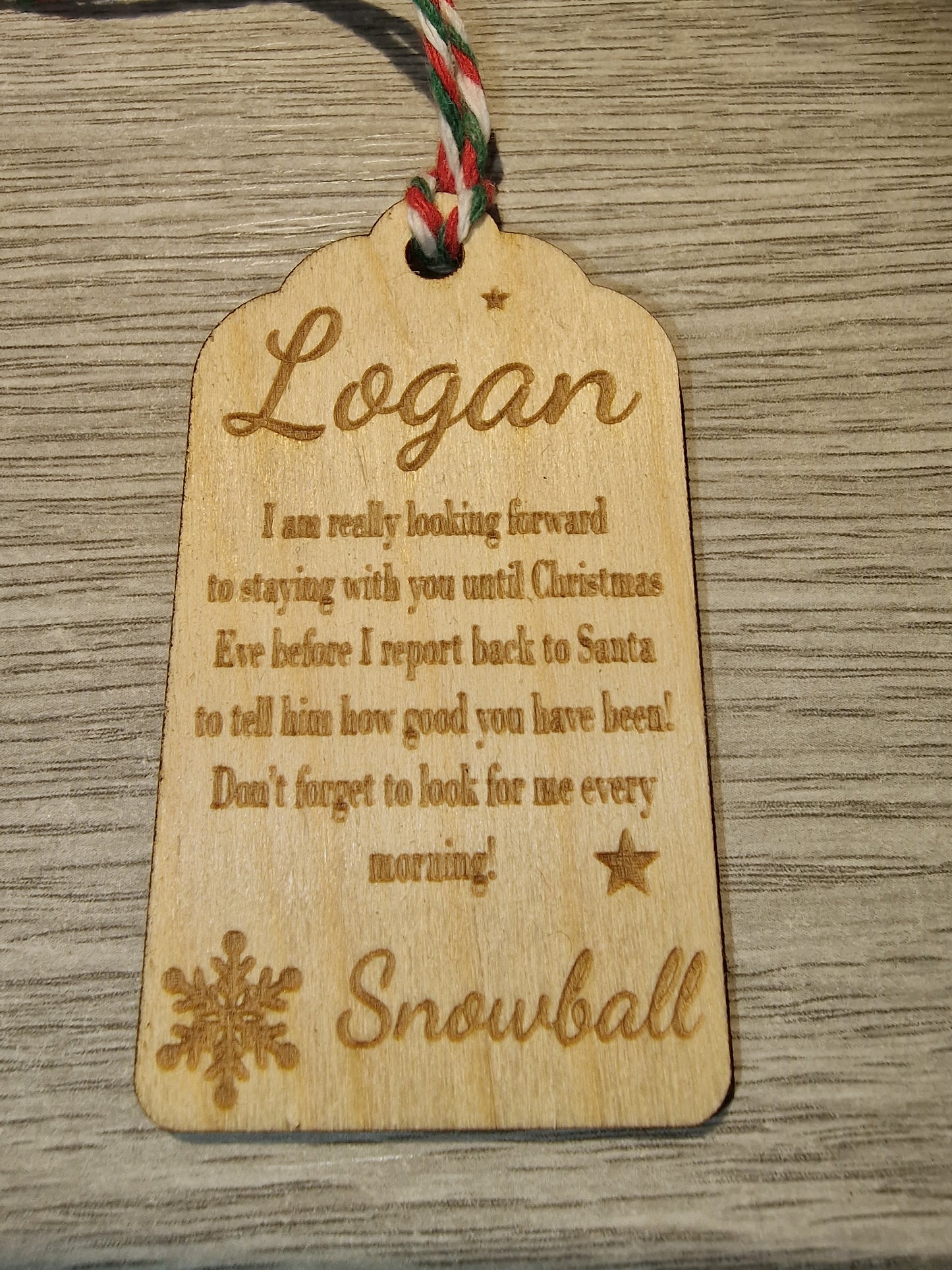 Personalised Elf Arrival Tag - Theroundbox Creations