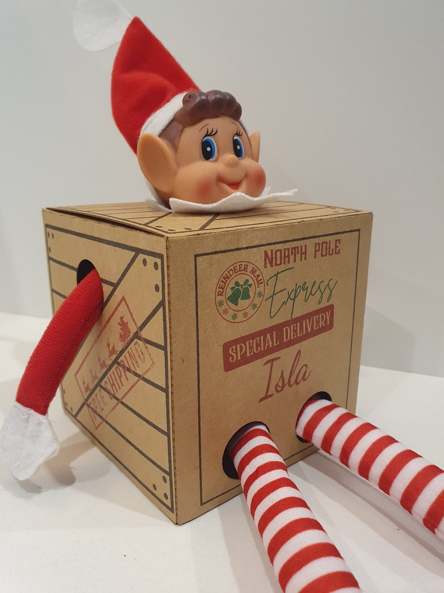 Elf Arrival Box, Santa's Elves Are Here! Cute Box With Arm & Leg Holes