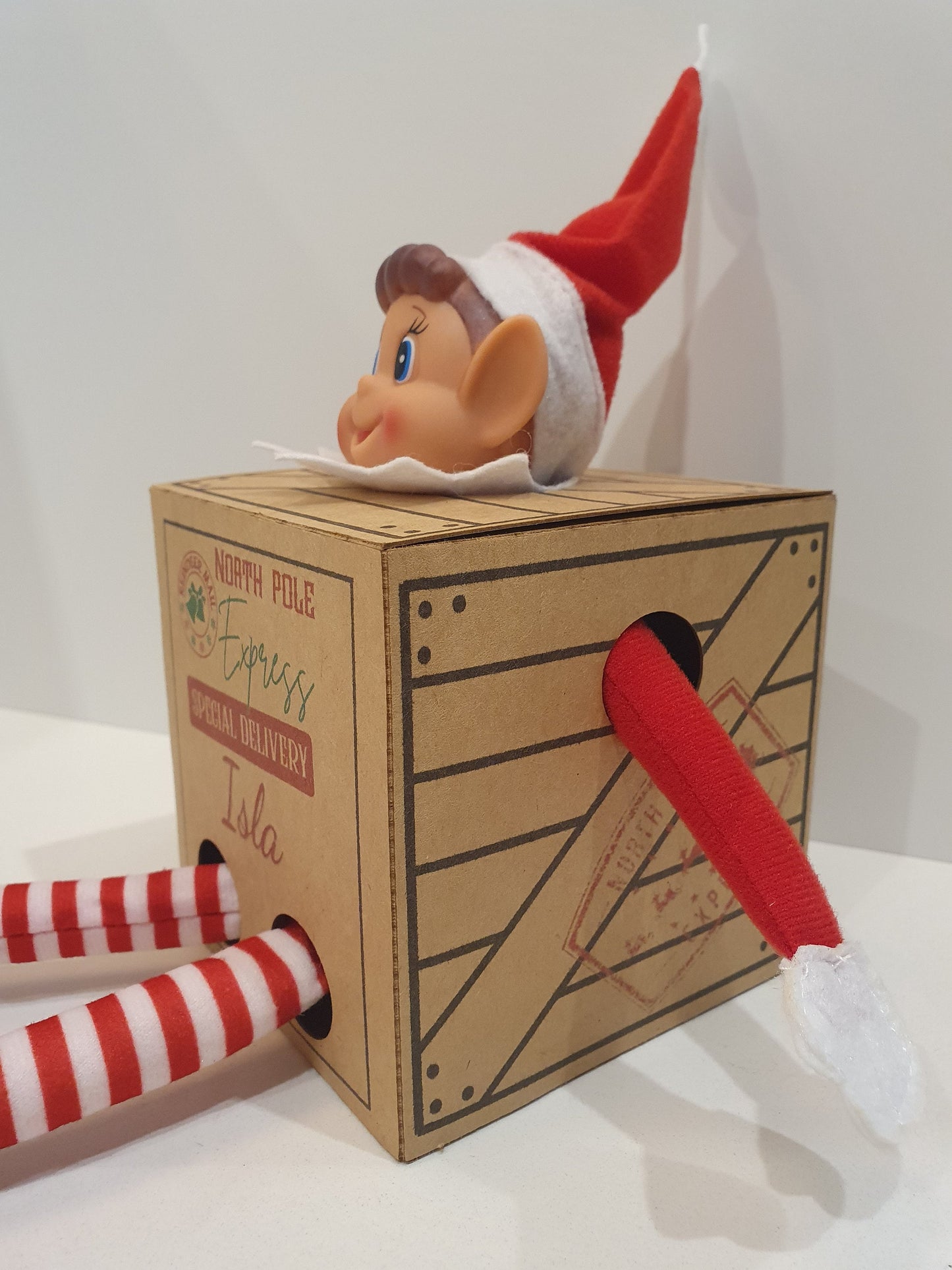 Elf Arrival Box, Santa's Elves Are Here! Cute Box With Arm & Leg Holes