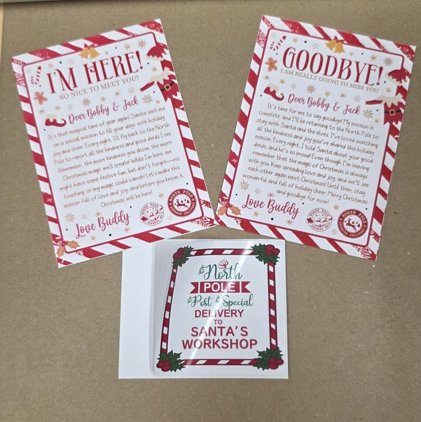 Elf Arrival Box, Santa's Elves Are Here! Cute Box With No Arm Or Leg Holes