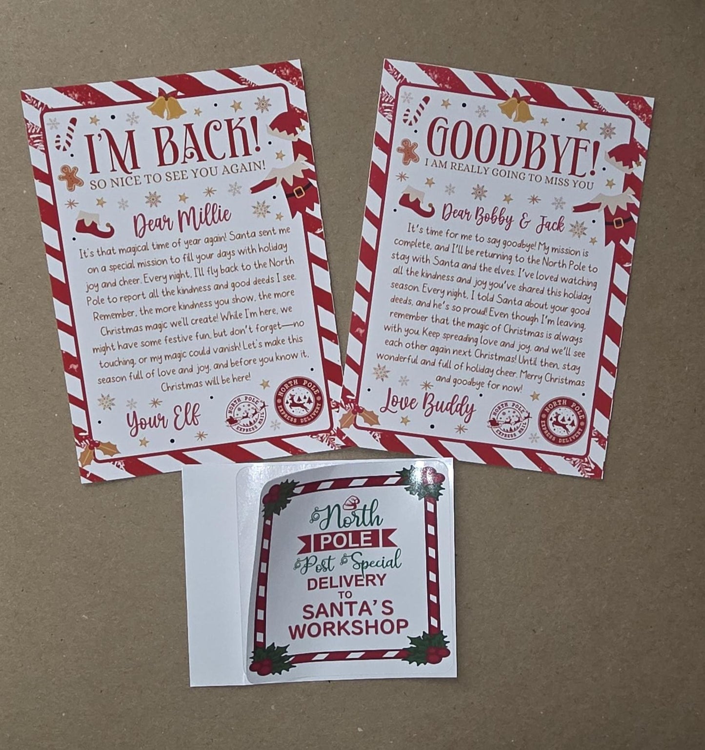 Elf Arrival Box, Santa's Elves Are Here! Cute Box With No Arm Or Leg Holes