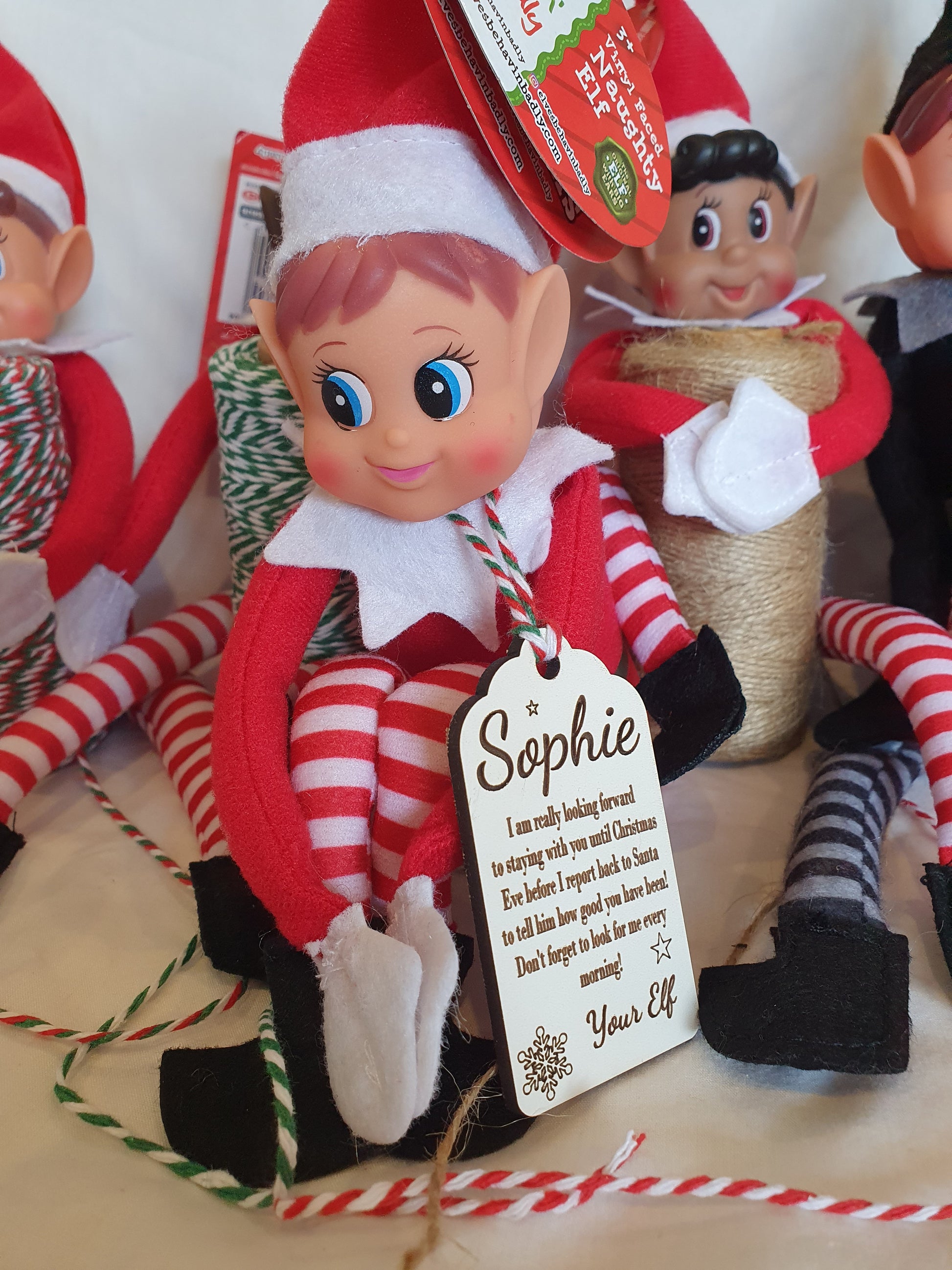 Personalised Elf Arrival Tag - Theroundbox Creations