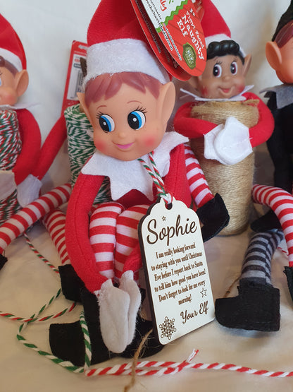 Personalised Elf Arrival Tag - Theroundbox Creations