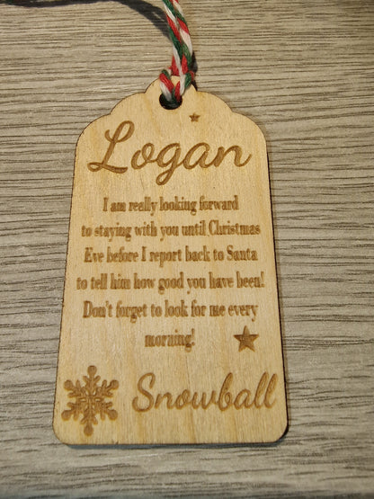 Personalised Elf Arrival Tag - Theroundbox Creations