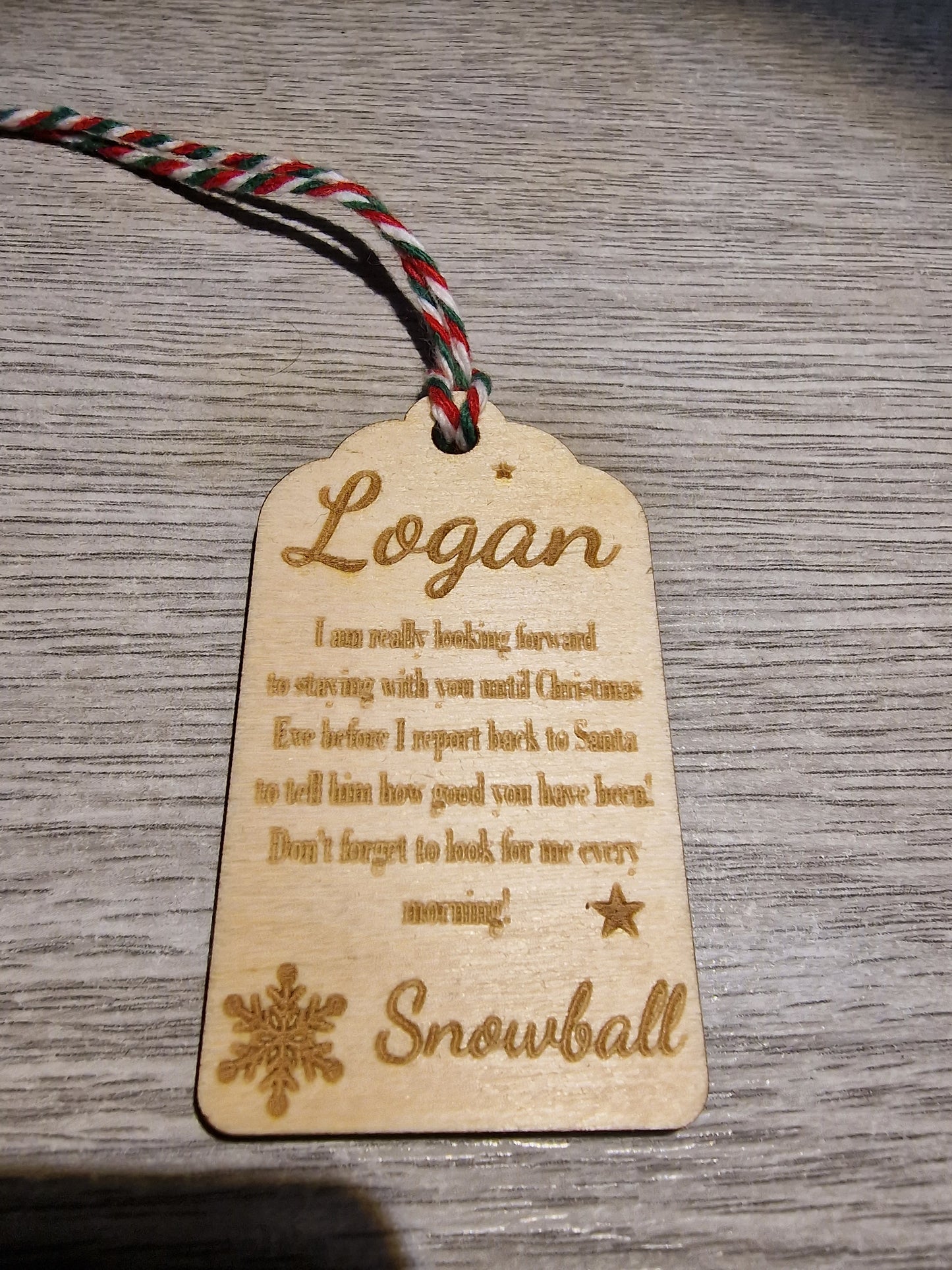 Personalised Elf Arrival Tag - Theroundbox Creations