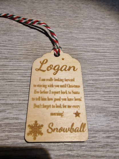Personalised Elf Arrival Tag - Theroundbox Creations