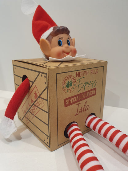 Elf Arrival Box, Santa's Elves Are Here! Cute Box With Arm & Leg Holes