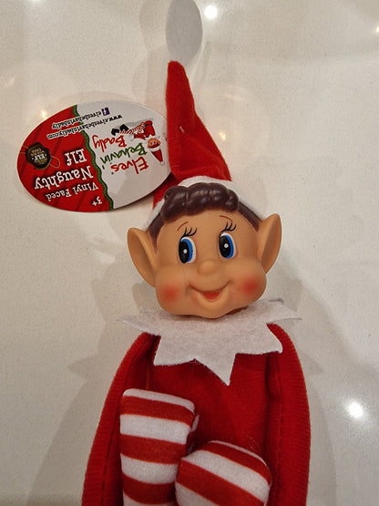 Personalised elf arrival tag with elf