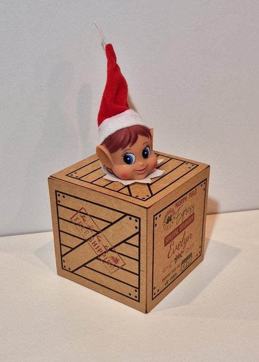 Elf Arrival Box, Santa's Elves Are Here! Cute Box With No Arm Or Leg Holes