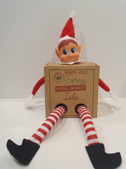 Elf Arrival Box, Santa's Elves Are Here! Cute Box With Arm & Leg Holes