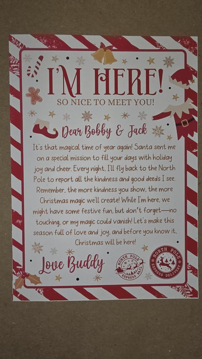 Elf Arrival Box, Santa's Elves Are Here! Cute Box With Arm & Leg Holes