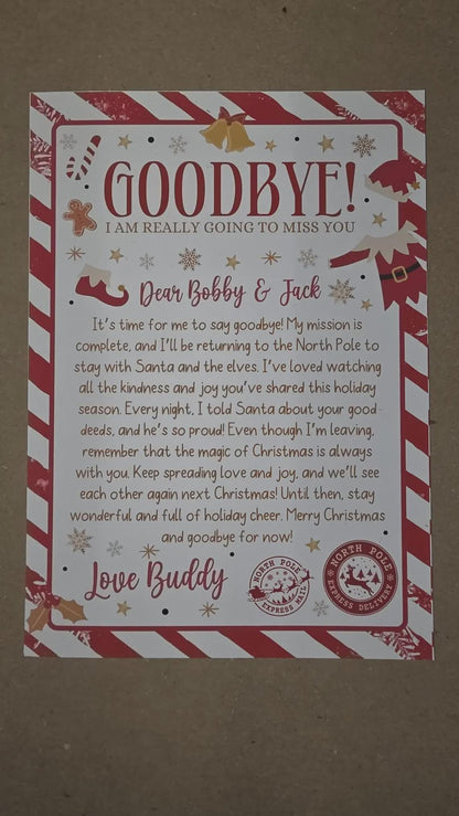 Personalised Elf Arrival Tag - Theroundbox Creations