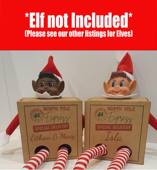 Elf Arrival Box, Santa's Elves Are Here! Cute Box With Arm & Leg Holes