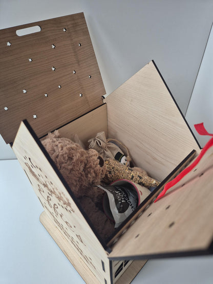 Personalised Engraved Wooden Christmas House Box Theroundbox Creations