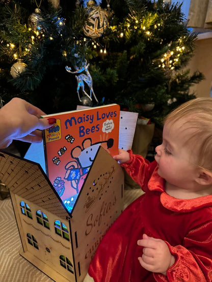 Personalised Engraved Wooden Christmas House Box Theroundbox Creations