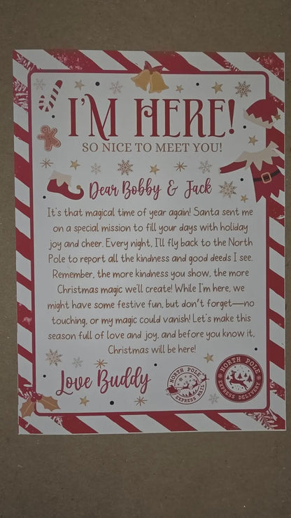 Personalised Elf Arrival Tag - Theroundbox Creations