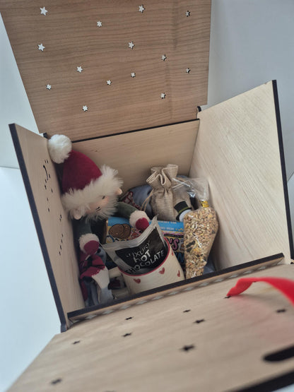 Personalised Engraved Wooden Christmas House Box Theroundbox Creations