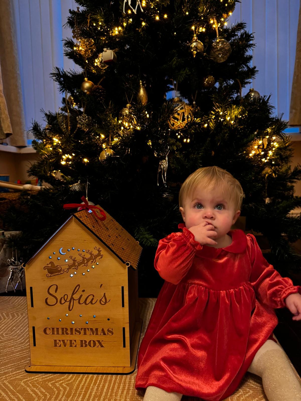 Personalised Engraved Wooden Christmas House Box Theroundbox Creations