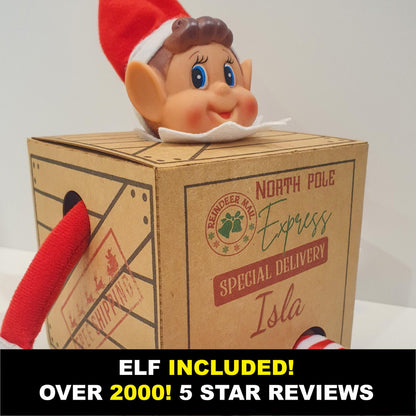 Elf arrival box with elf