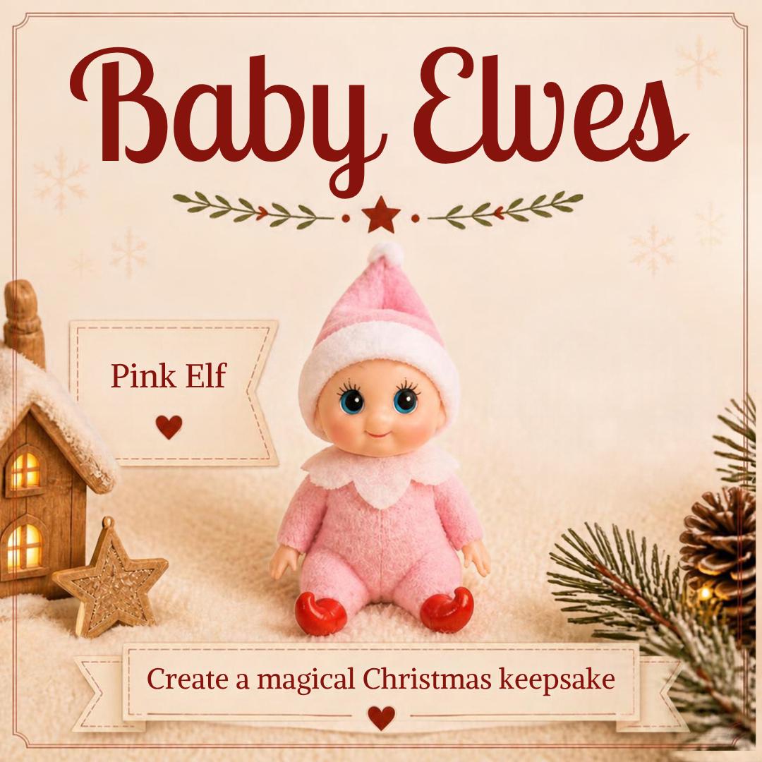 Elf cot with a pink baby elf