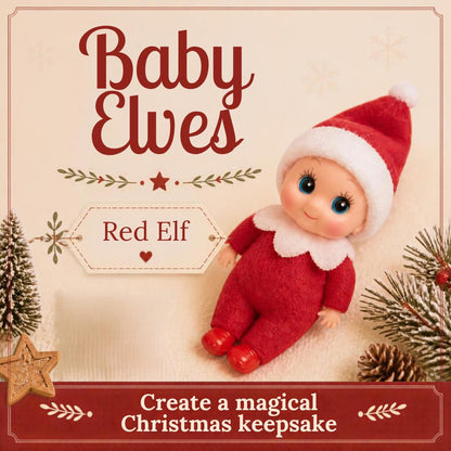 Elf cot with a red baby elf