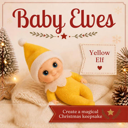 Elf cot with a yellow baby elf