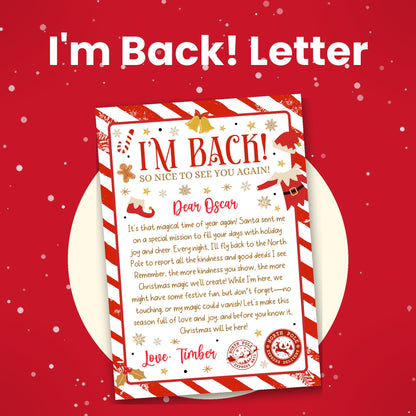 I'm Back! elf arrival letter to add to the elf arrival box