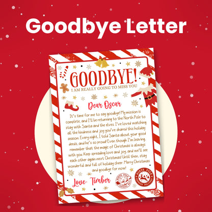 Goodbye letter from your elf for Christmas Eve