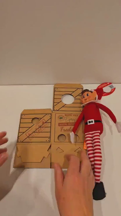 Elf Arrival Box, Santa's Elves Are Here! Cute Box With Arm & Leg Holes