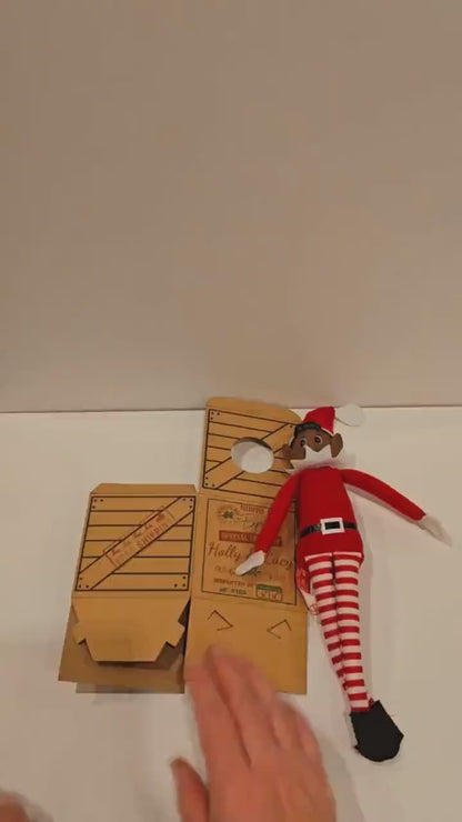 Elf Arrival Box, Santa's Elves Are Here! Cute Box With No Arm Or Leg Holes